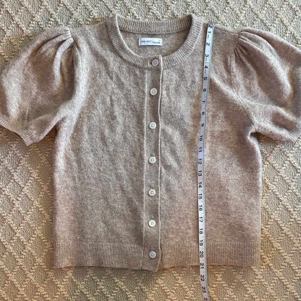 Nine West Puff Sleeve Cardigan - Picture 5 of 10